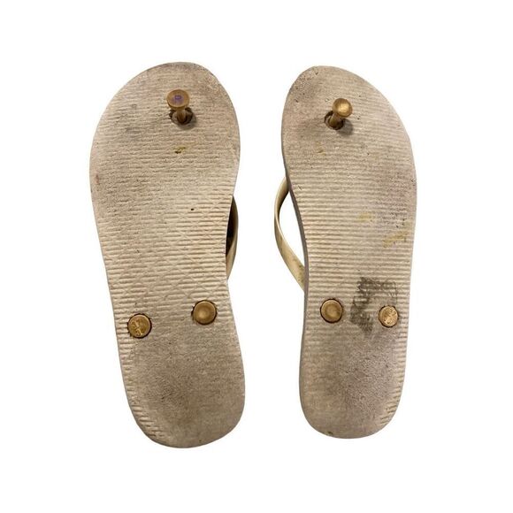 Juicy Couture Rhinestone Embellished Flip Flops Sandals Beach Coastal - Picture 2 of 6